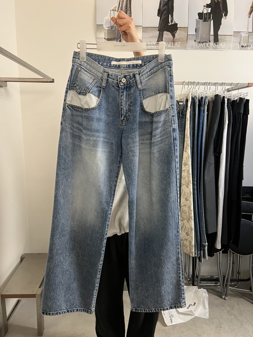 LONDON FLAT東大門直郵女士新品時尚熱賣推薦真品牛仔褲LONDON FLAT牛仔褲圖色1