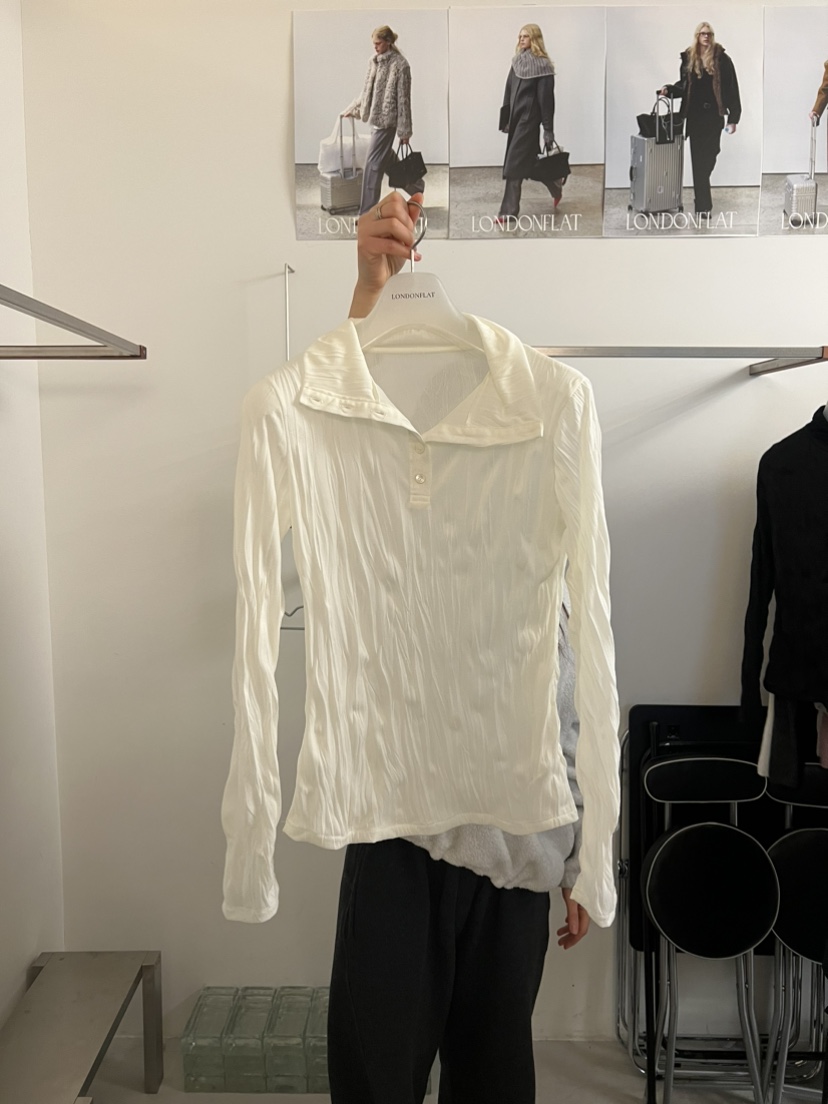 LONDON FLAT韓國直郵女士新款時尚熱賣真品26春夏長袖T恤LONDON FLAT長袖T恤圖色1