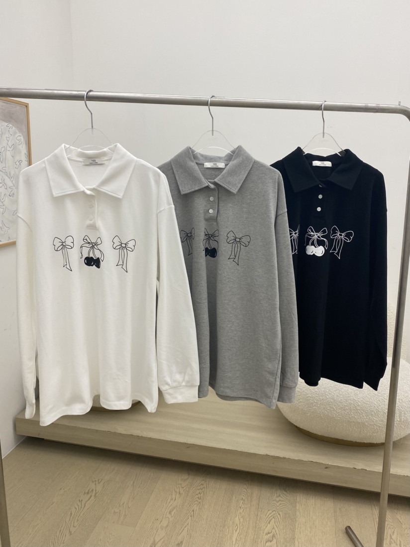 YES韓國代購女裝新款職業人氣熱賣休閑26春夏真品長袖T恤YES長袖T恤