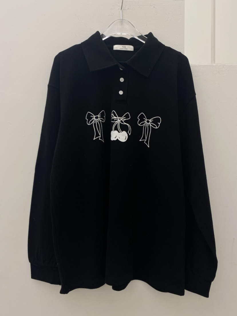 YES韓國代購女裝新款職業人氣熱賣休閑26春夏真品長袖T恤YES長袖T恤圖色1