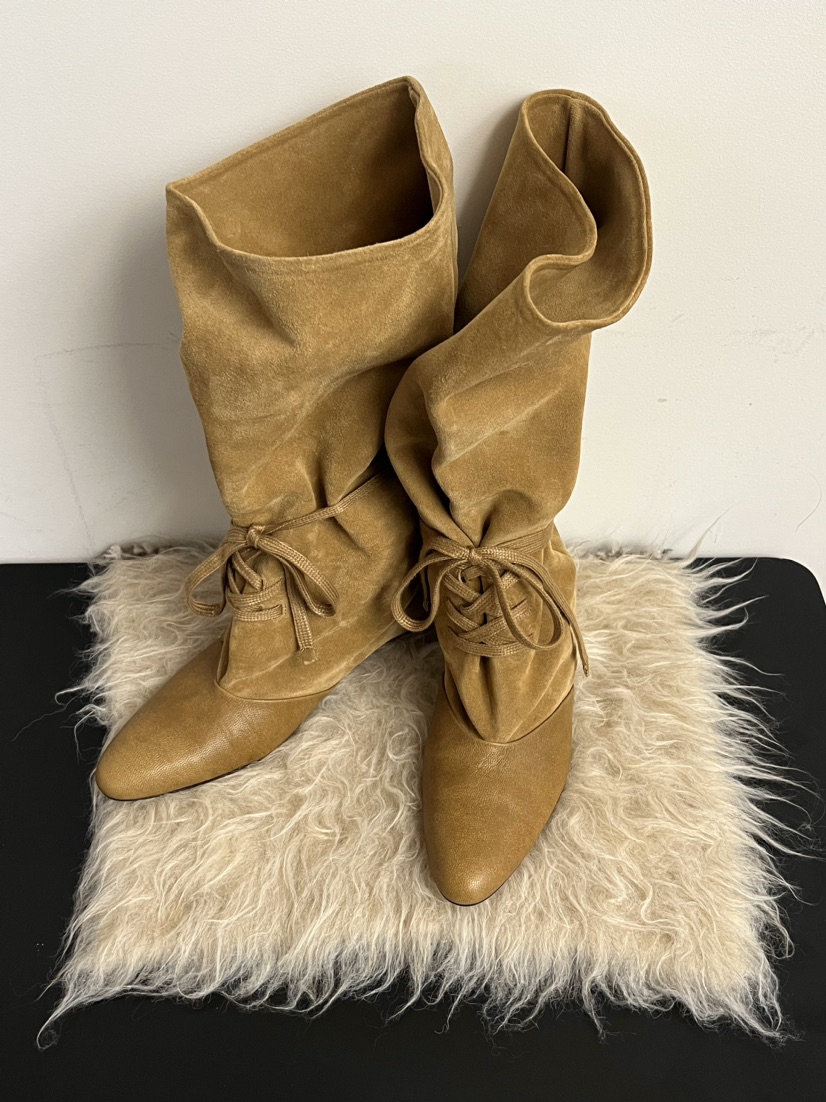 LONDON FLAT韓國代購女裝新款休閑26春夏靴子絨面革中筒LONDON FLAT靴子