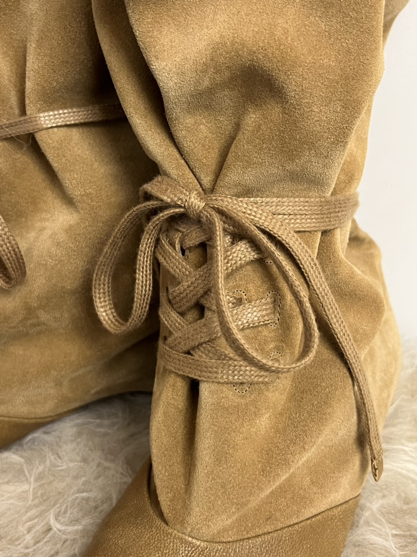 LONDON FLAT韓國代購女裝新款休閑26春夏靴子絨面革中筒LONDON FLAT靴子