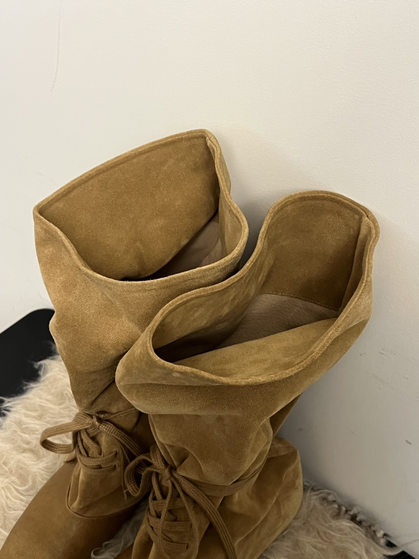 LONDON FLAT韓國代購女裝新款休閑26春夏靴子絨面革中筒LONDON FLAT靴子