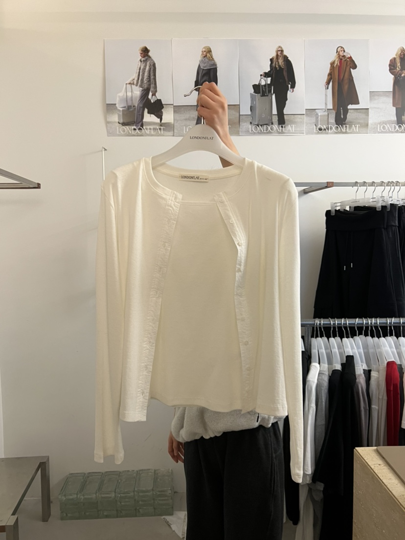 LONDON FLAT東大門直郵女士新品時尚職業真品套裝棉質開衫LONDON FLAT套裝圖色1