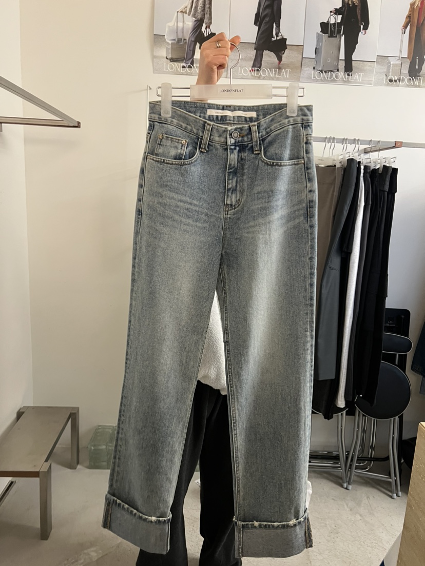 LONDON FLAT韓國代購女士新品職業時尚人氣真品熱賣牛仔褲LONDON FLAT牛仔褲圖色1