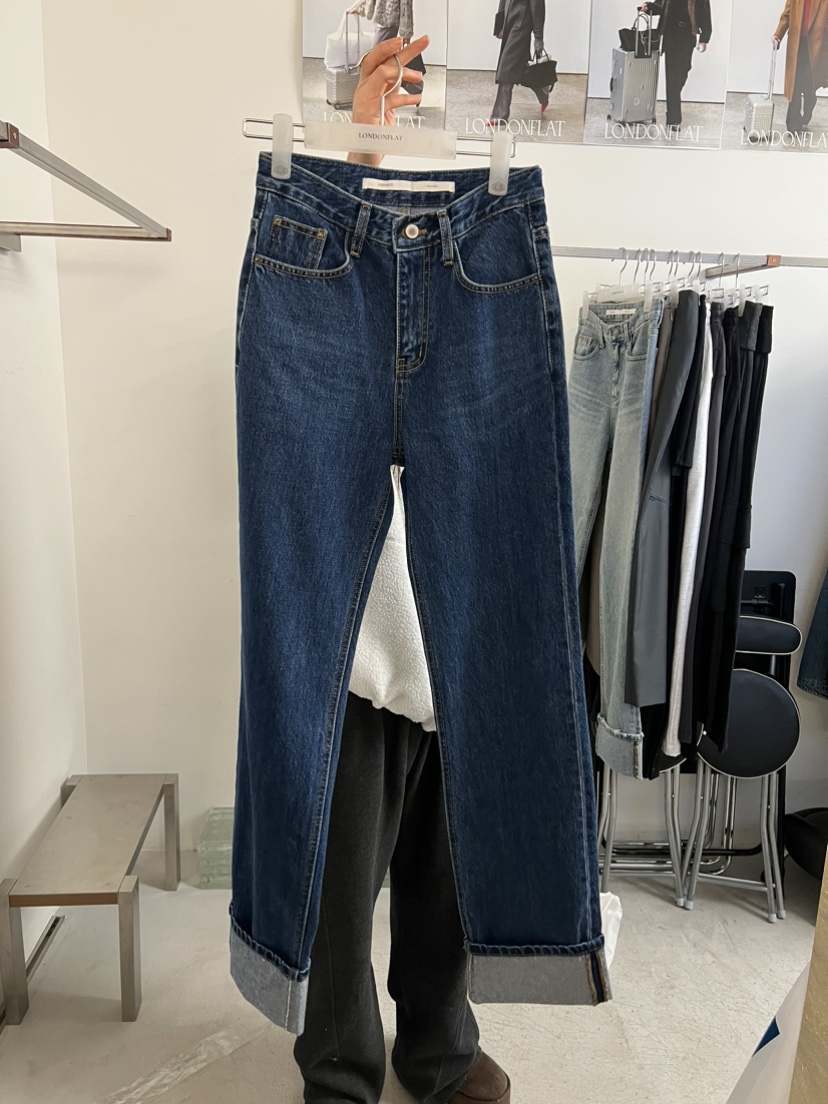 LONDON FLAT韓國代購女士新品職業時尚人氣真品熱賣牛仔褲LONDON FLAT牛仔褲圖色2