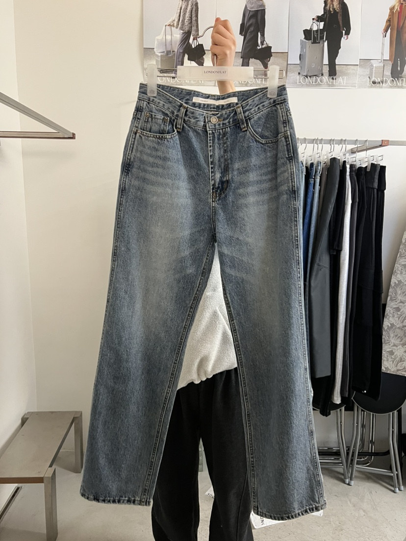LONDON FLAT東大門實拍女裝新款時尚休閑26春夏職業牛仔褲LONDON FLAT牛仔褲圖色1