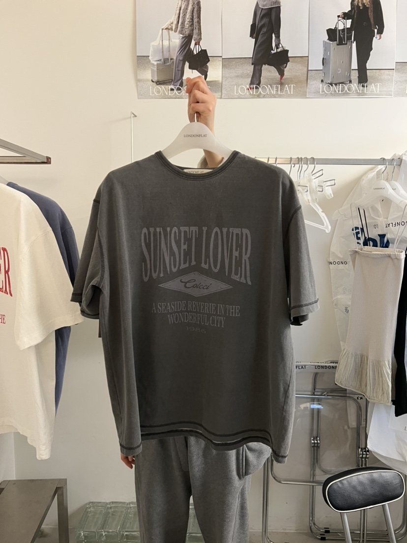 LONDON FLAT韓國代購女士新款真品休閑人氣職業時尚熱賣T恤LONDON FLATT恤圖色3