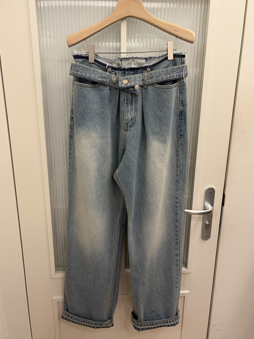 JADEMARKET東大門實拍女裝新款職業推薦熱賣牛仔褲含腰帶JADE MARKET牛仔褲圖色1