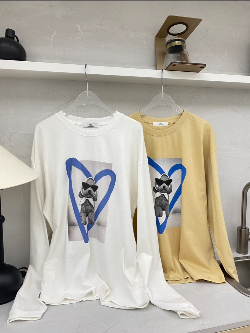 YES東大門直郵女裝新款時尚休閑推薦熱賣26春夏職業長袖T恤YES長袖T恤