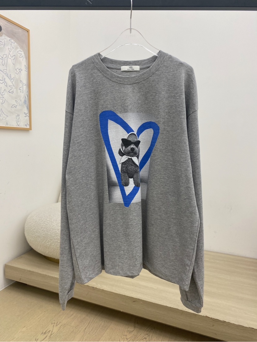 YES東大門直郵女裝新款時尚休閑推薦熱賣26春夏職業長袖T恤YES長袖T恤圖色1