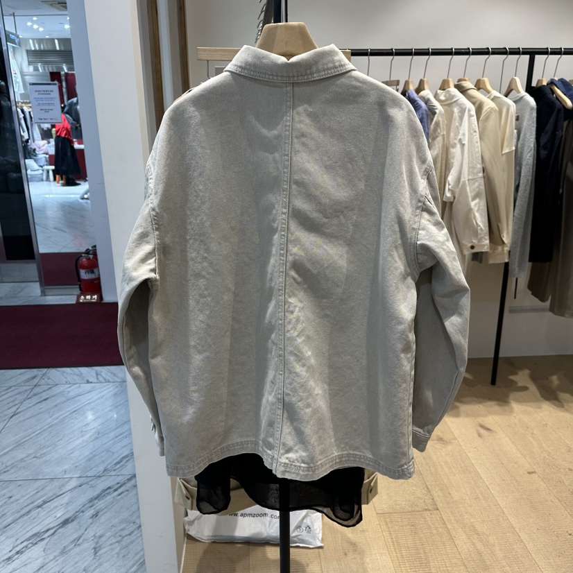 OVERTAKE韓國代購女裝新品26春夏休閑時尚夾克水洗牛仔布OVERTAKE夾克