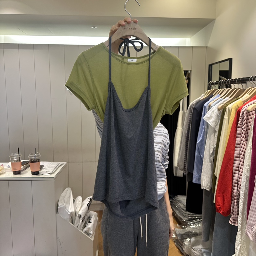 ARC韓國直郵女裝新品休閑熱賣26春夏推薦吊帶背心不含內搭ARC EN CIEL吊帶/背心圖色1