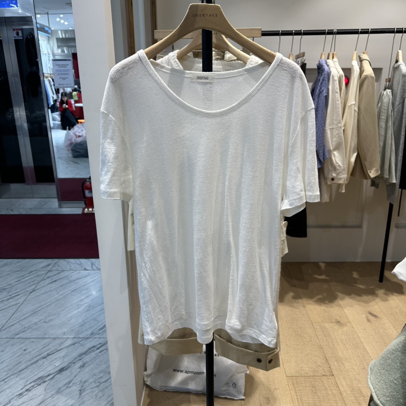 OVERTAKE東大門代購女裝新品職業人氣26春夏推薦休閑T恤亞麻OVERTAKET恤圖色4