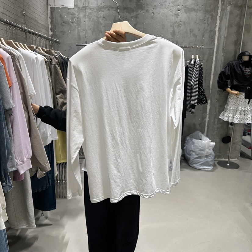 JUNI東大門代購女裝新品時尚職業26春夏熱賣長袖T恤不含腰帶my juni長袖T恤