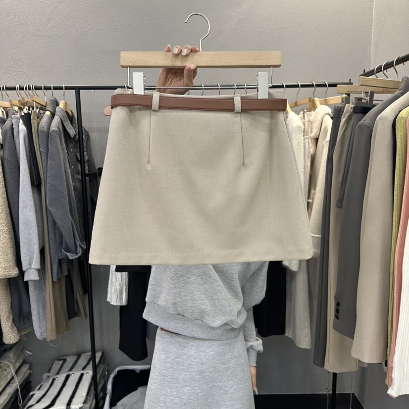 FLAMME TOIT/LUNAMDE韓國直郵女士新款時尚短裙不含腰帶FLAMME TOIT/LUNAMDE短裙