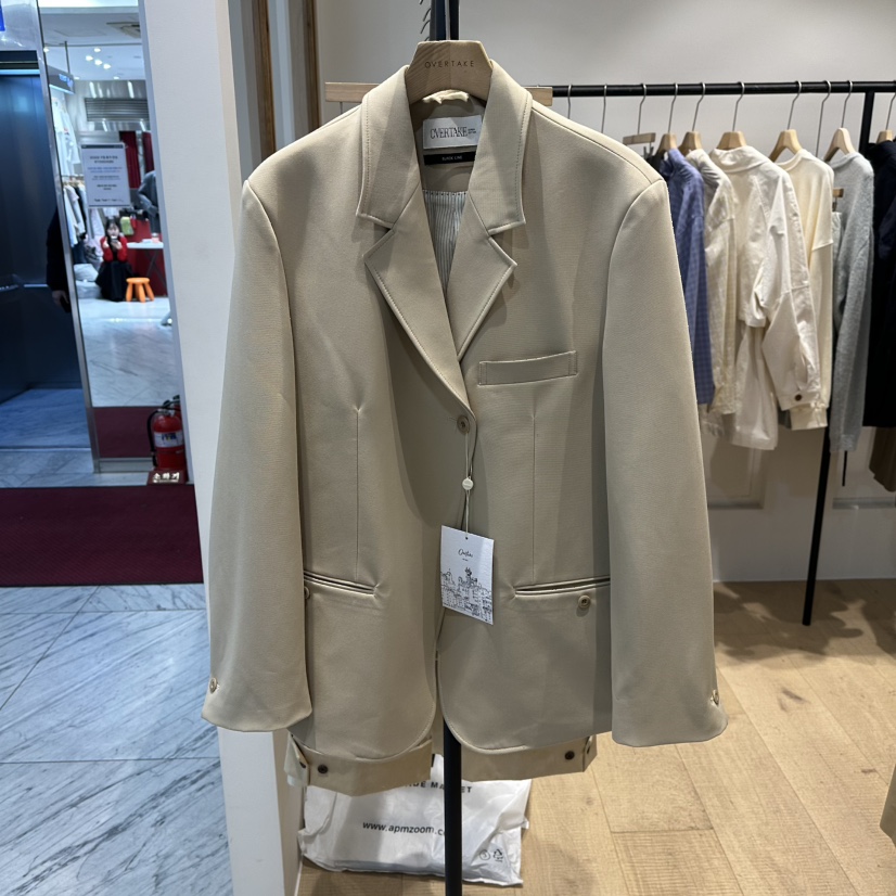 OVERTAKE東大門代購女士新品職業真品熱賣26春夏時尚夾克OVERTAKE夾克圖色1