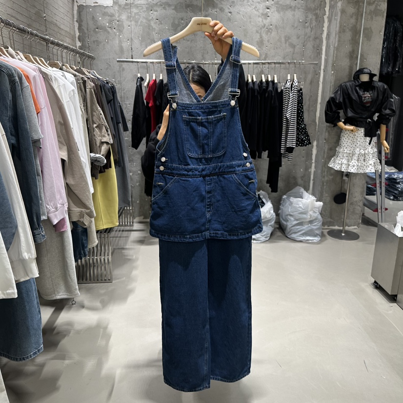 JUNI韓國直郵女士新款職業人氣26春夏真品休閑熱賣背帶褲my juni背帶褲圖色1