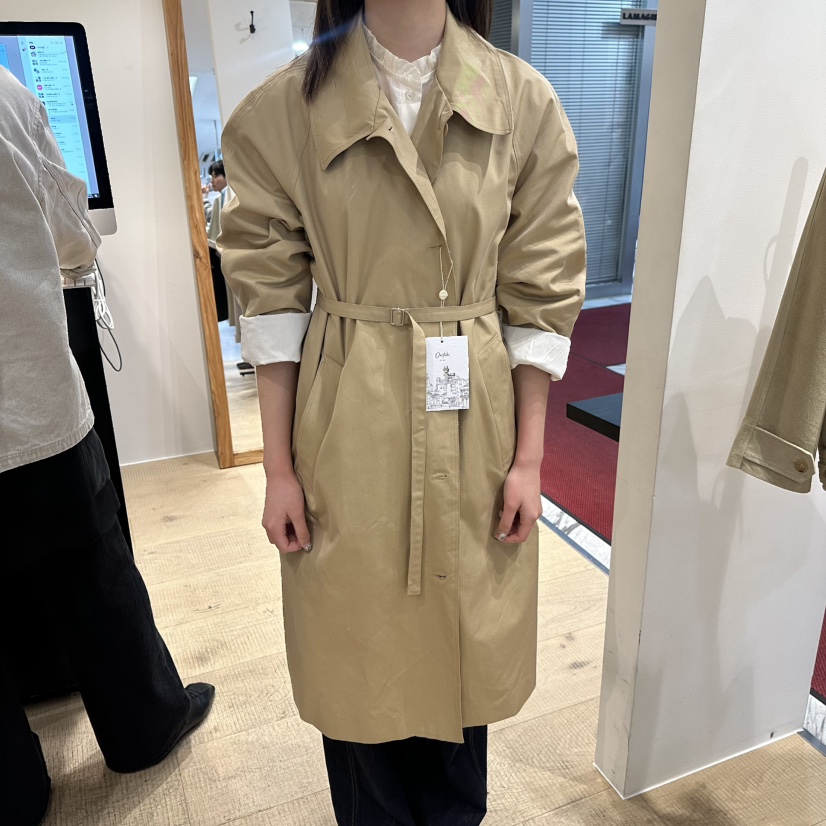 OVERTAKE東大門直郵女士新品真品26春夏休閑長款風衣含腰帶OVERTAKE長款風衣圖色3
