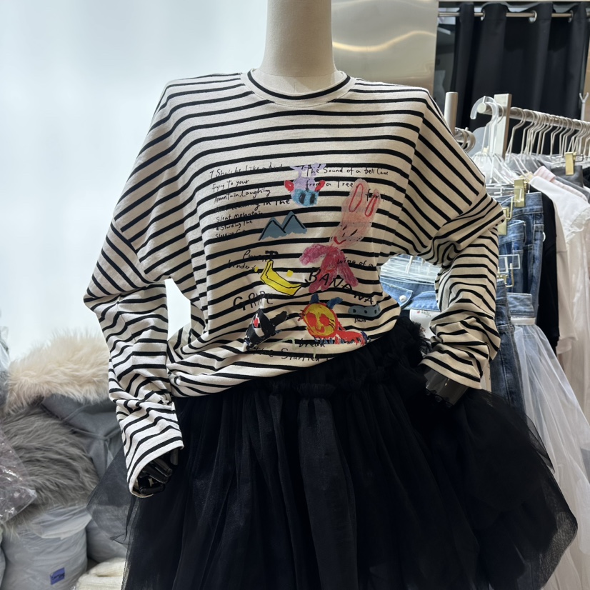 CHEAP-CHIC東大門直郵女裝新品熱賣休閑職業26春夏長袖T恤CHEAP-CHIC/CHARLES THE SECOND長袖T恤圖色1