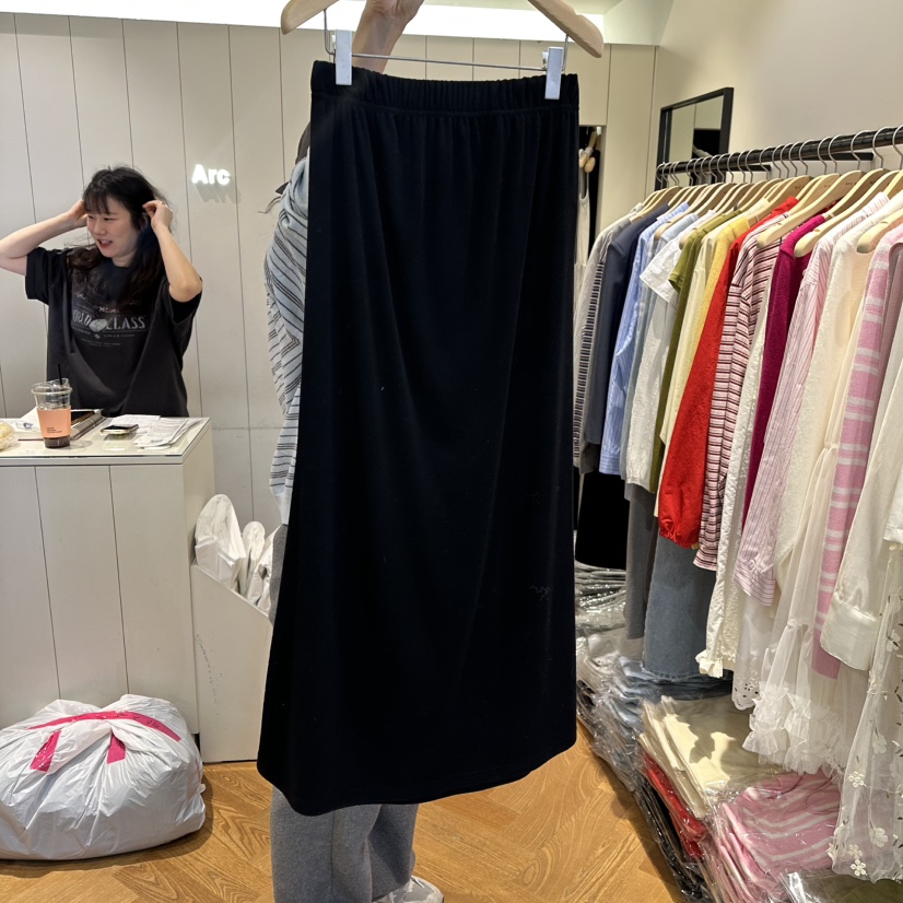 ARC東大門直郵女士新品職業時尚休閑26春夏人氣熱賣推薦長裙ARC EN CIEL長裙圖色2黑色