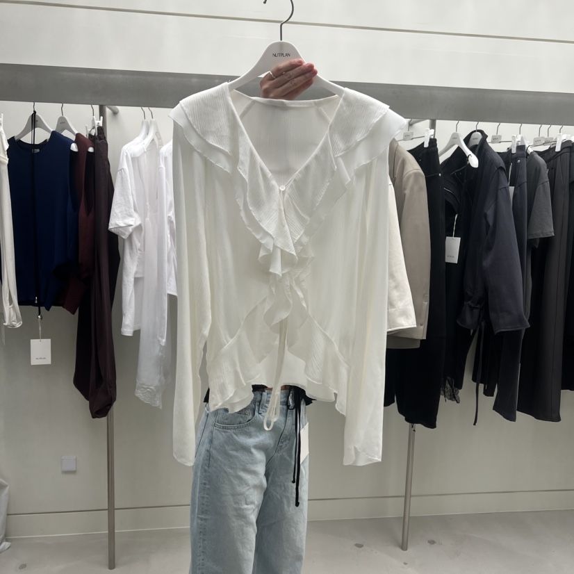 NUTPLAN東大門實拍女士新款熱賣職業推薦人氣時尚襯衫蕾絲衫NUTPLAN襯衫/蕾絲衫圖色2