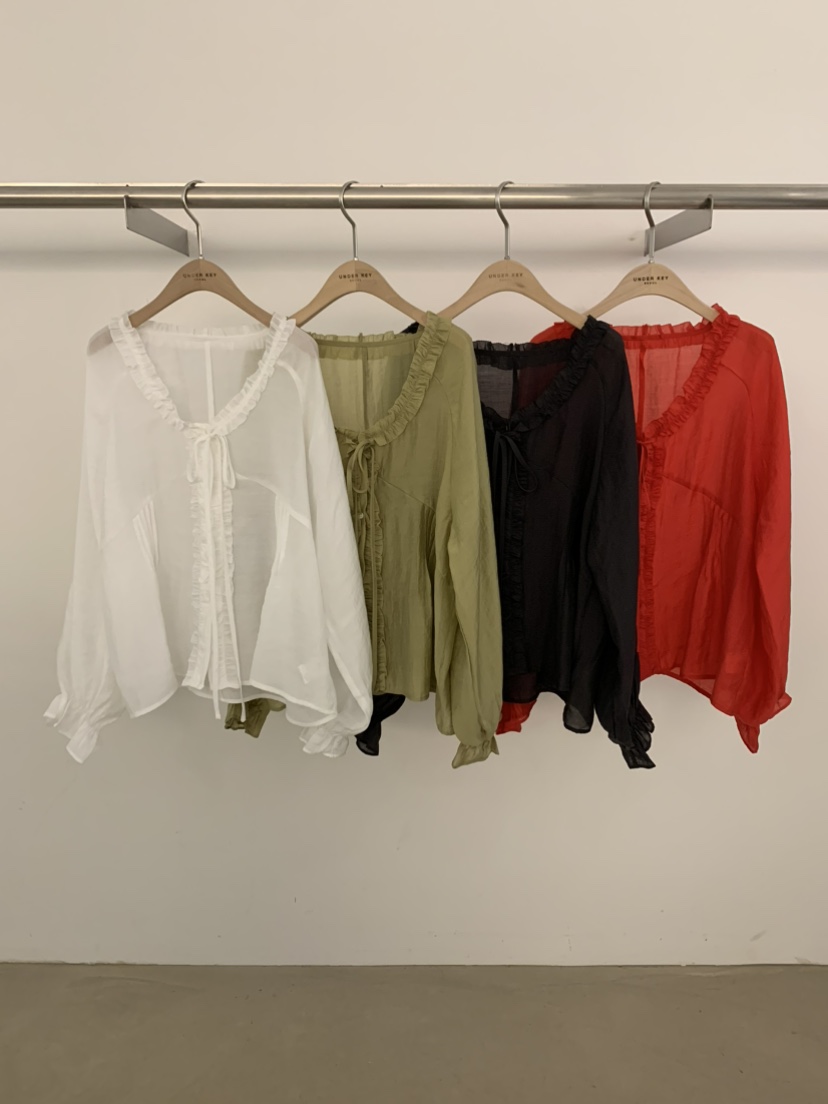 UNDER KEY東大門代購女裝新款推薦時尚熱賣26春夏襯衫蕾絲衫UNDER KEY襯衫/蕾絲衫