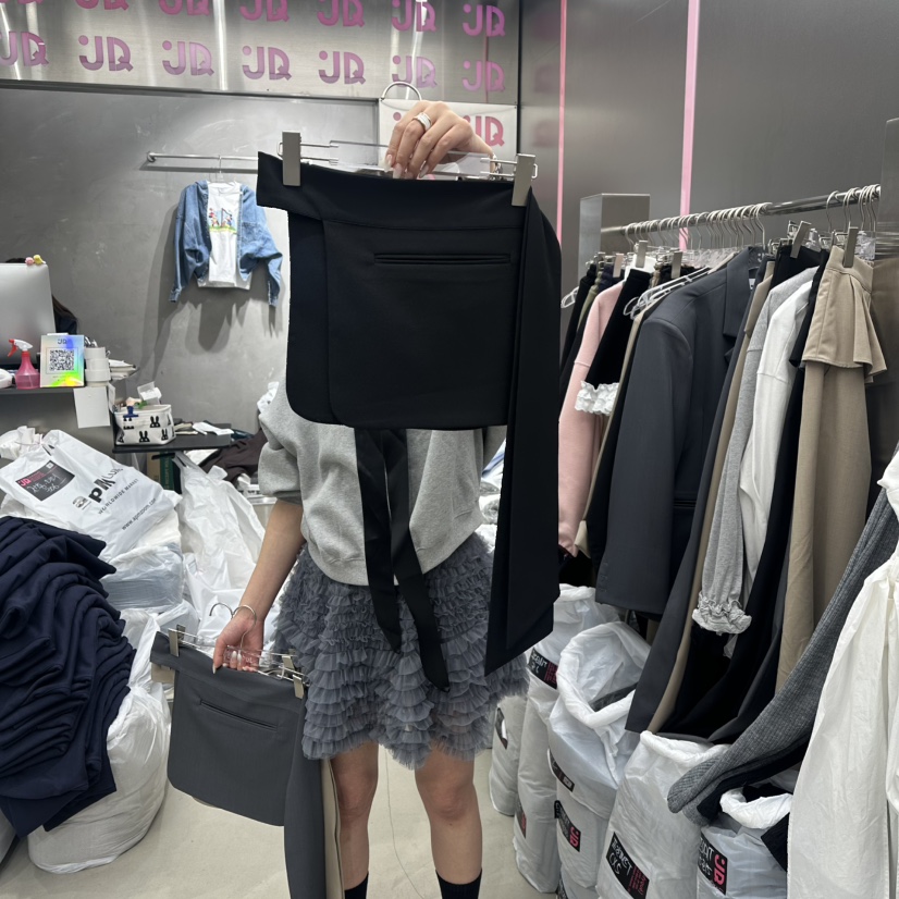 JUDYQUE東大門代購女裝新品推薦休閑時尚熱賣短裙口袋腰帶JUDYQUE短裙