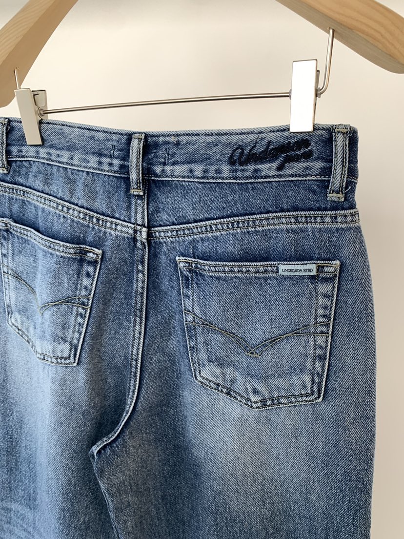 UNDERSON韓國代購女裝新品時尚真品職業熱賣推薦26春夏牛仔褲UNDERSON牛仔褲
