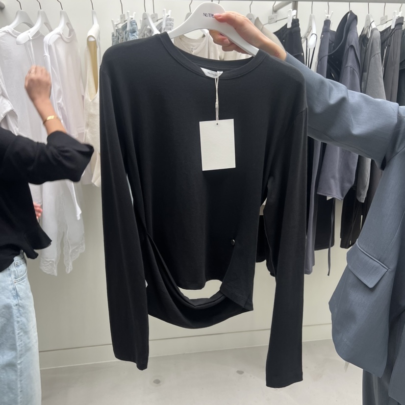 NUTPLAN韓國直郵女裝新款時尚熱賣真品休閑推薦職業長袖T恤NUTPLAN長袖T恤圖色2