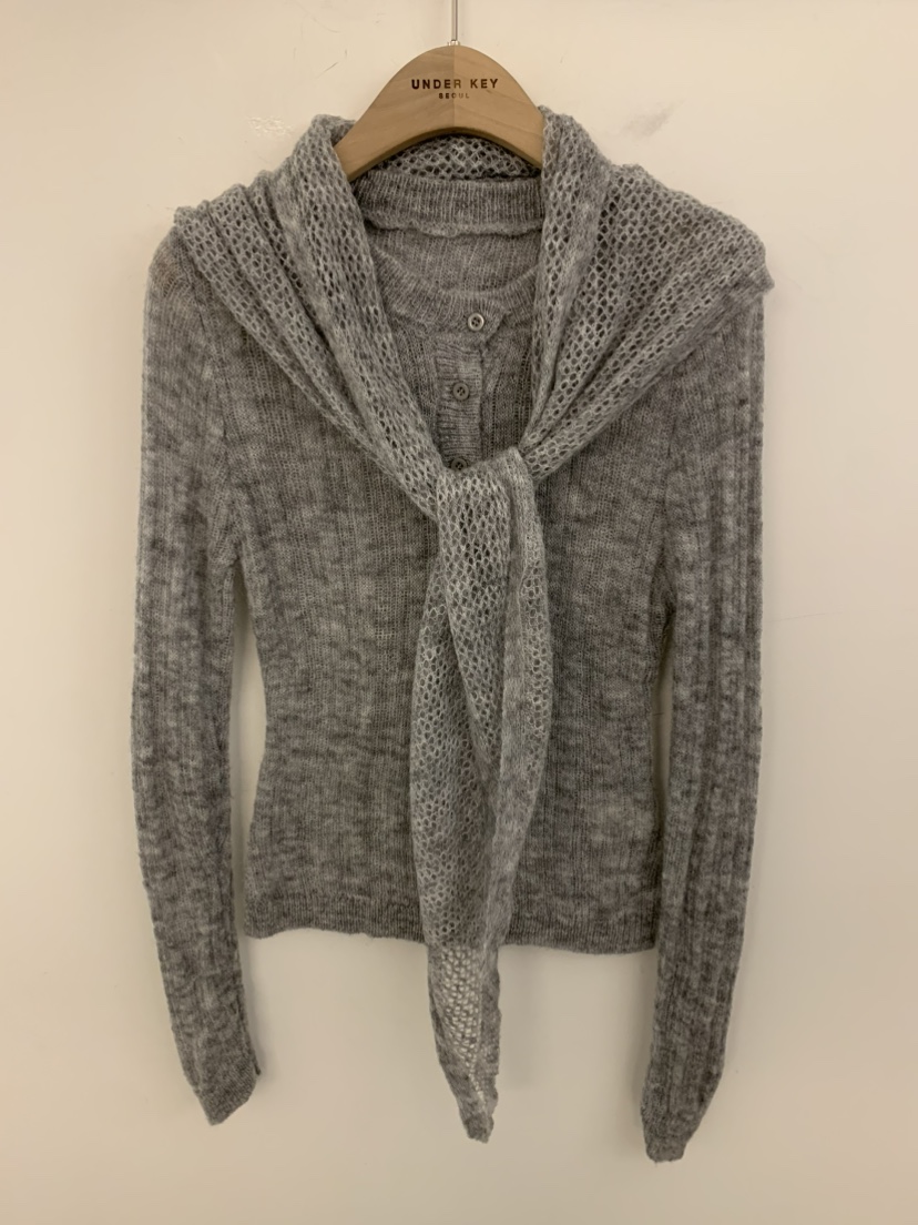 UNDER KEY東大門實拍女士新款真品26春夏針織衫披肩圍巾UNDER KEY針織衫圖色1