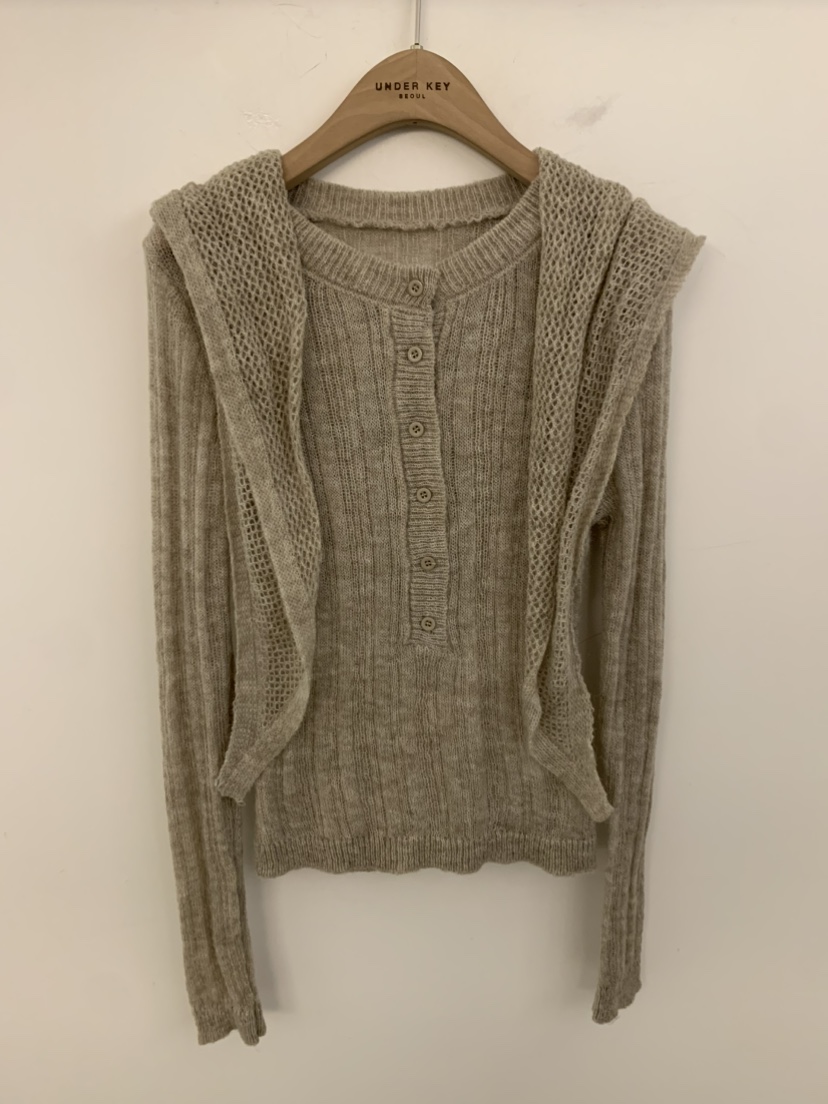 UNDER KEY東大門實拍女士新款真品26春夏針織衫披肩圍巾UNDER KEY針織衫圖色2