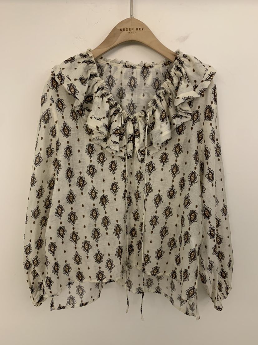 UNDER KEY東大門直郵女士新品熱賣人氣推薦休閑襯衫蕾絲衫UNDER KEY襯衫/蕾絲衫圖色1