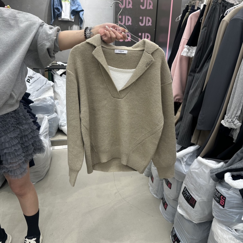 JUDYQUE東大門直郵女裝新款真品熱賣推薦時尚休閑針織衫雙面JUDYQUE針織衫圖色1