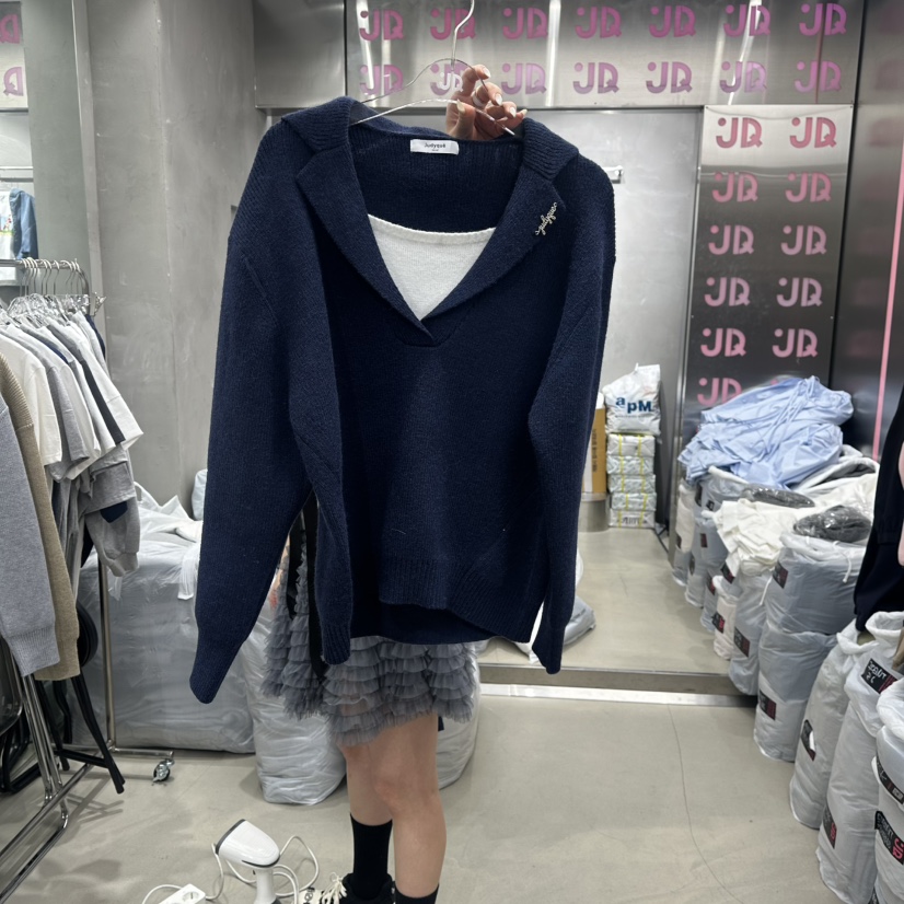 JUDYQUE東大門直郵女裝新款真品熱賣推薦時尚休閑針織衫雙面JUDYQUE針織衫圖色3