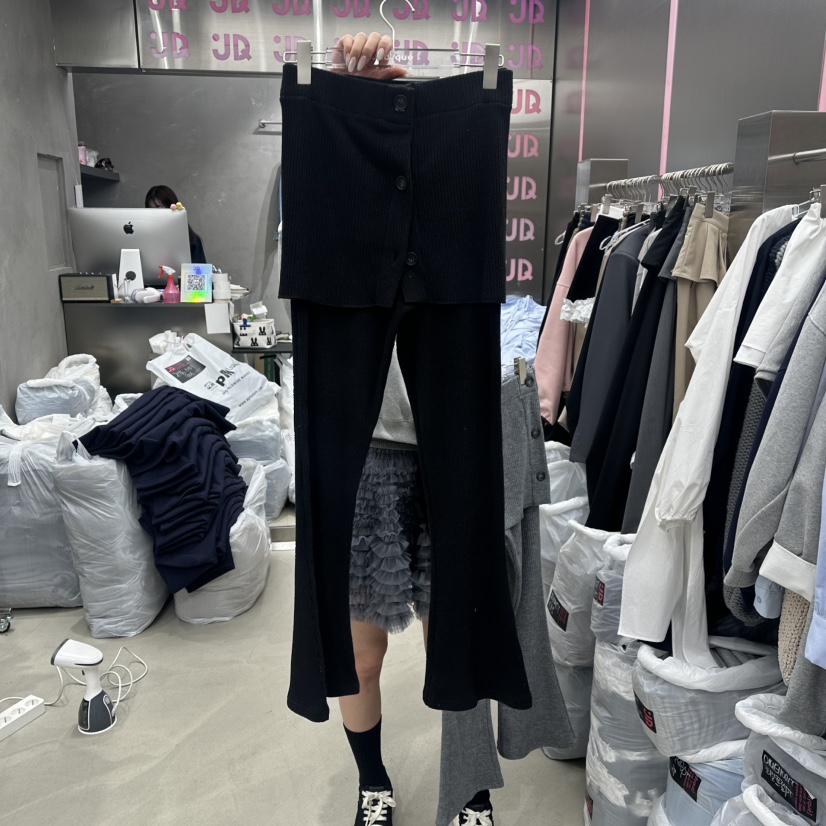 JUDYQUE東大門實拍女裝新品熱賣人氣休閑職業推薦時尚裙褲JUDYQUE裙褲圖色2黑色