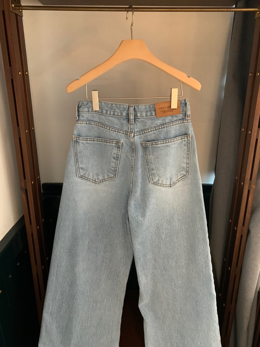 OBJET/LOVEUSU東大門代購女裝新款人氣26春夏熱賣牛仔褲OBJET/LOVEUSU牛仔褲