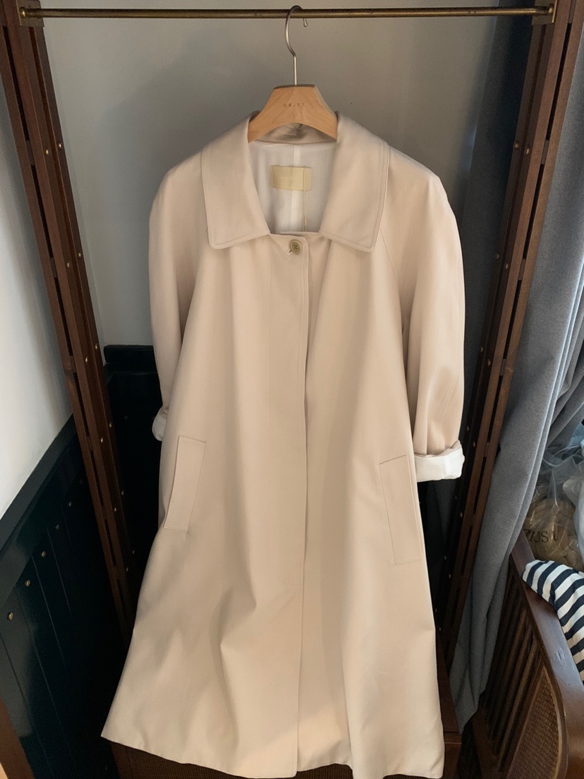 OBJET/LOVEUSU東大門代購女士新品休閑人氣26春夏長款風衣OBJET/LOVEUSU長款風衣圖色1