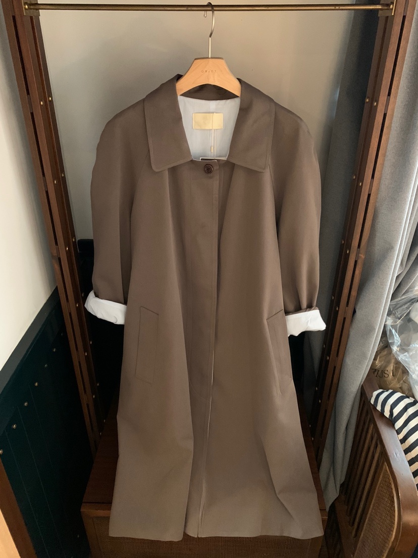 OBJET/LOVEUSU東大門代購女士新品休閑人氣26春夏長款風衣OBJET/LOVEUSU長款風衣圖色2