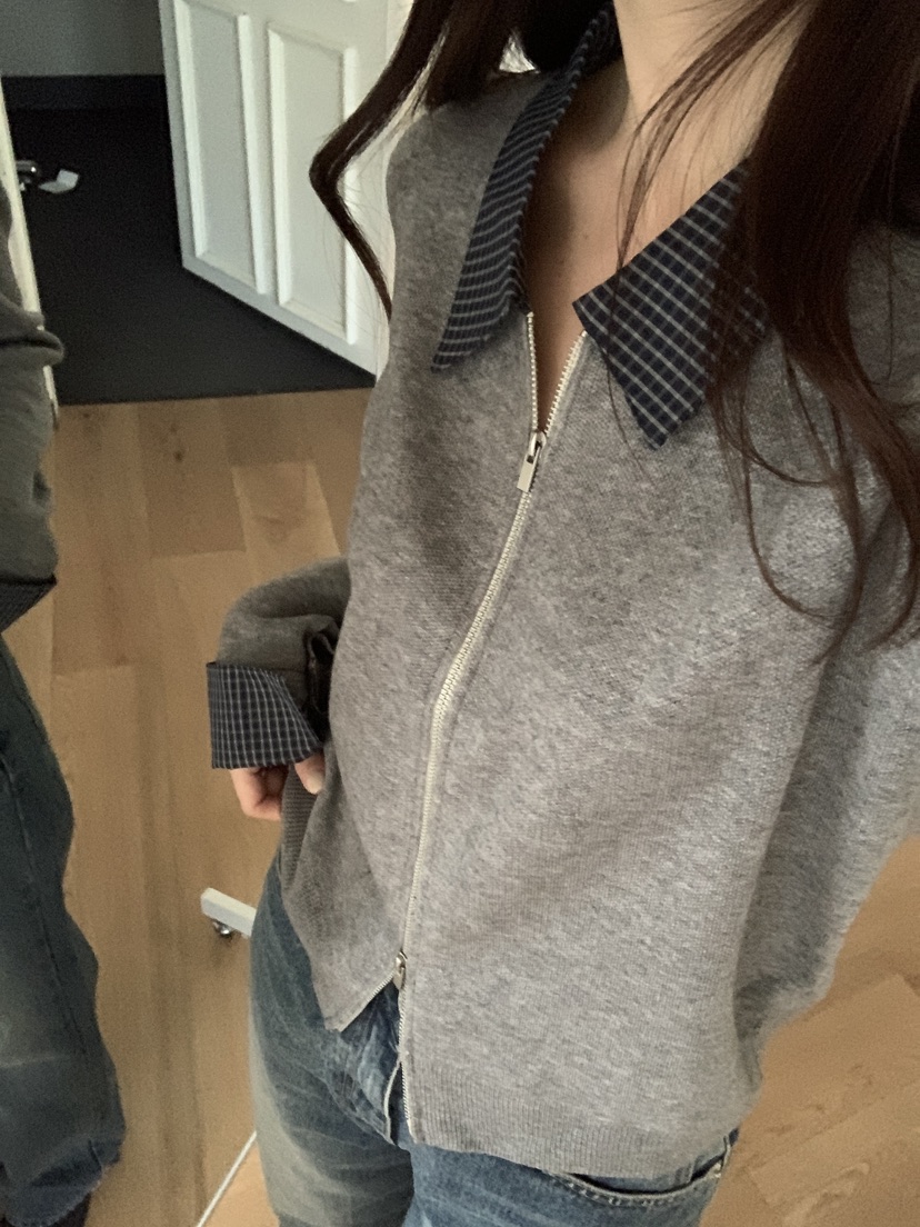 CICI東大門代購女裝新品熱賣職業時尚26春夏休閑針織衫拉鏈Ci Ci針織衫