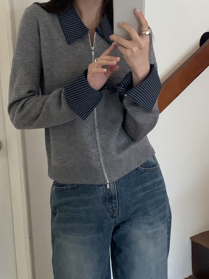 CICI東大門代購女裝新品熱賣職業時尚26春夏休閑針織衫拉鏈Ci Ci針織衫