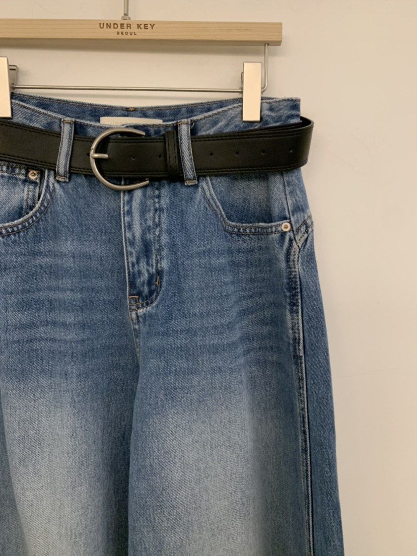 UNDER KEY韓國直郵女士新品推薦熱賣26春夏牛仔褲含腰帶UNDER KEY牛仔褲