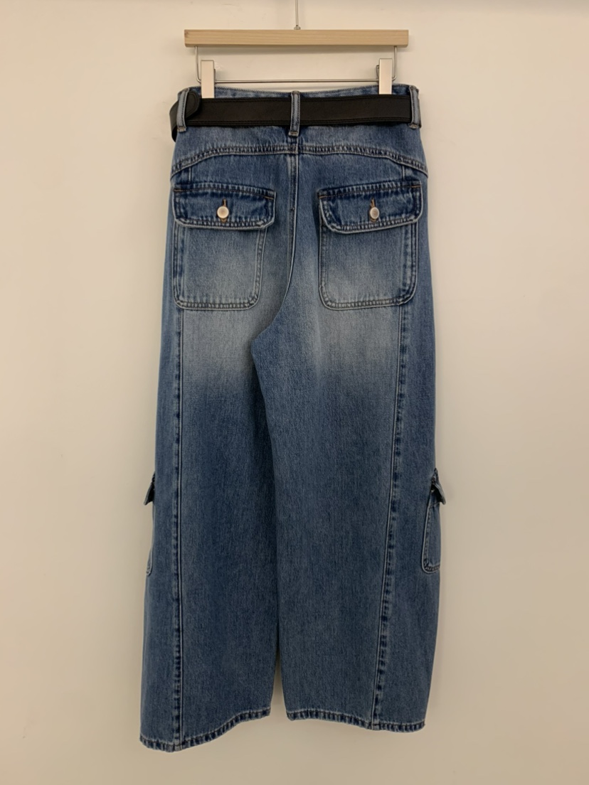 UNDER KEY韓國直郵女士新品推薦熱賣26春夏牛仔褲含腰帶UNDER KEY牛仔褲