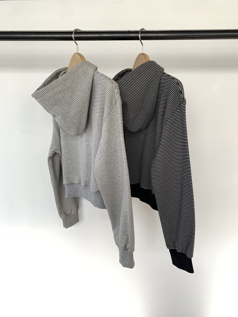 UNDERSON韓國代購女士新品休閑推薦職業26春夏衛衣連帽衫條紋UNDERSON衛衣