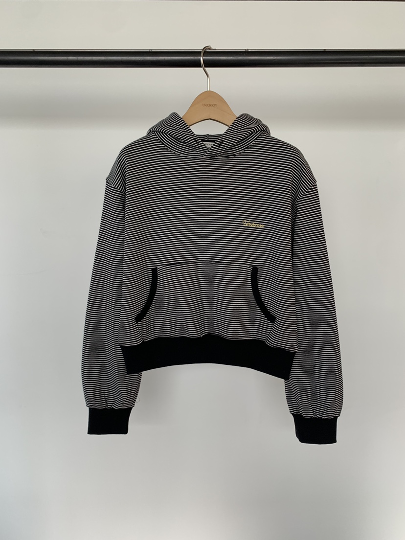 UNDERSON韓國代購女士新品休閑推薦職業26春夏衛衣連帽衫條紋UNDERSON衛衣圖色2