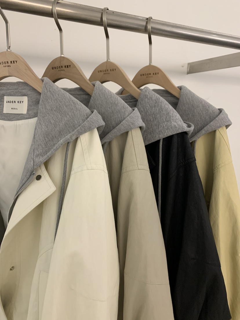 UNDER KEY東大門實拍女裝新品推薦真品休閑夾克連帽衫皮革UNDER KEY夾克