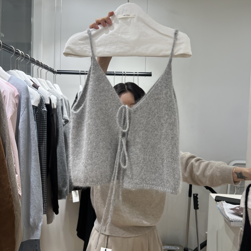 VERVEINE韓國代購女裝新品熱賣26春夏吊帶背心兩面可穿安哥拉VERVEINE吊帶/背心圖色3