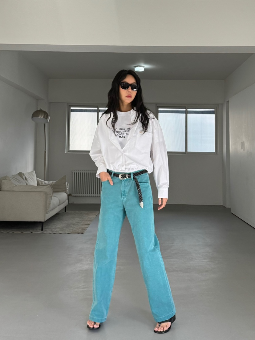 LIMLIMLIM韓國直郵女士新品熱賣人氣時尚真品休閑褲不含腰帶LIM LIM LIM休閑褲