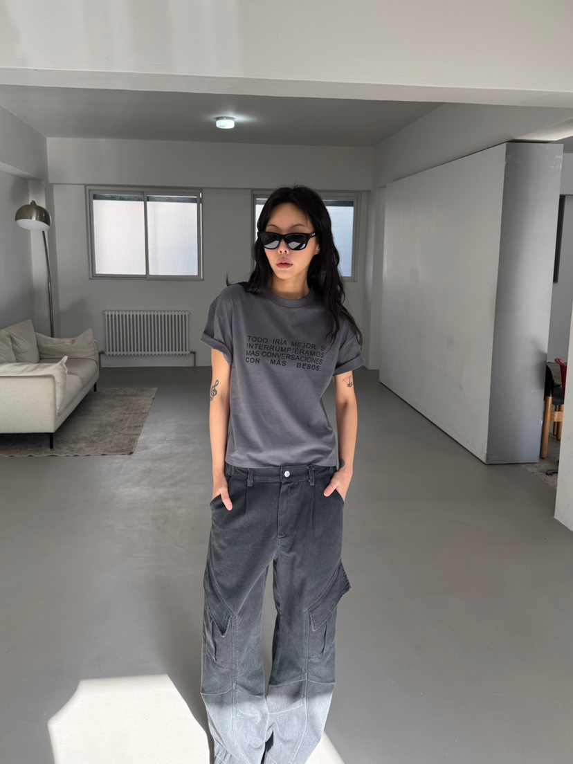 LIMLIMLIM東大門實拍女裝新款真品時尚26春夏熱賣T恤絲綢LIM LIM LIMT恤