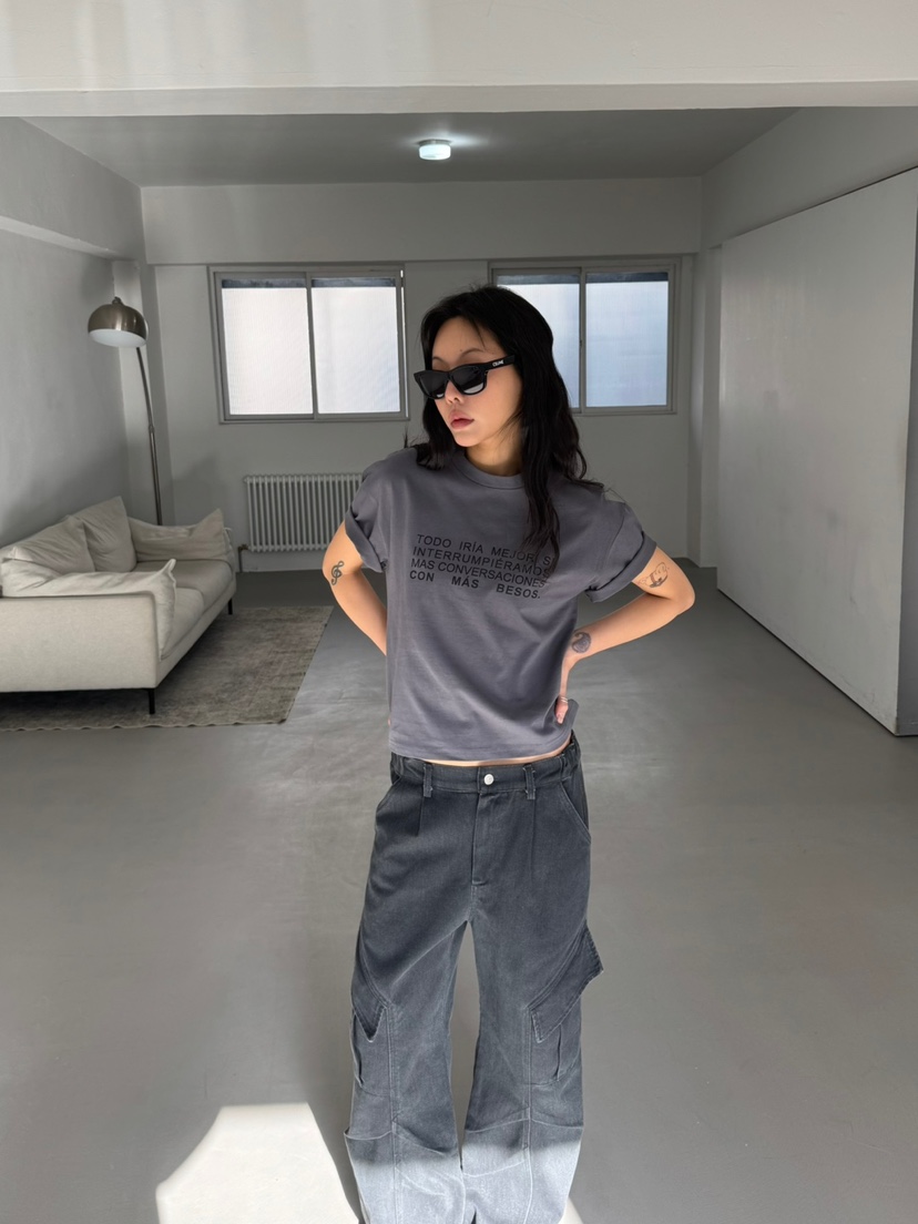 LIMLIMLIM東大門實拍女裝新款真品時尚26春夏熱賣T恤絲綢LIM LIM LIMT恤